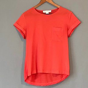 French Connection Classic Orange Short Sleeve Top Size Small